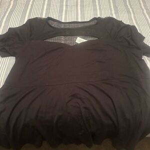 Torrid Black Cutout top with mesh (6x)